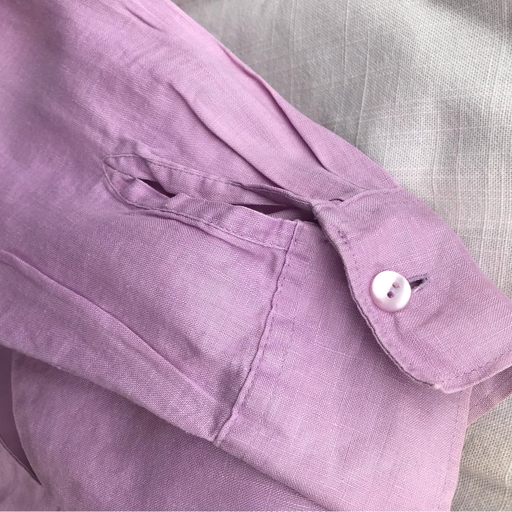 CW- women’s linen blouse in light lilac size L - Picture 2 of 9